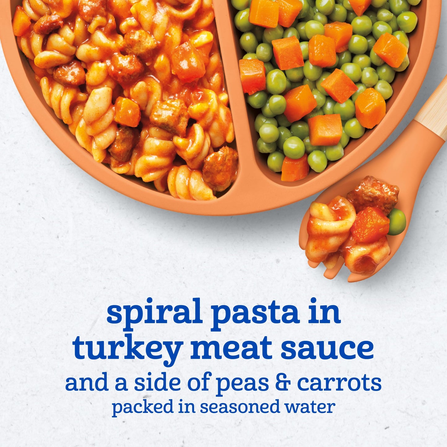 Gerber Mealtime For Toddler Spiral Pasta In Turkey Meat Sauce With Side Of Green & Yellow Beans, 6.67 Ounce (Pack Of 8)