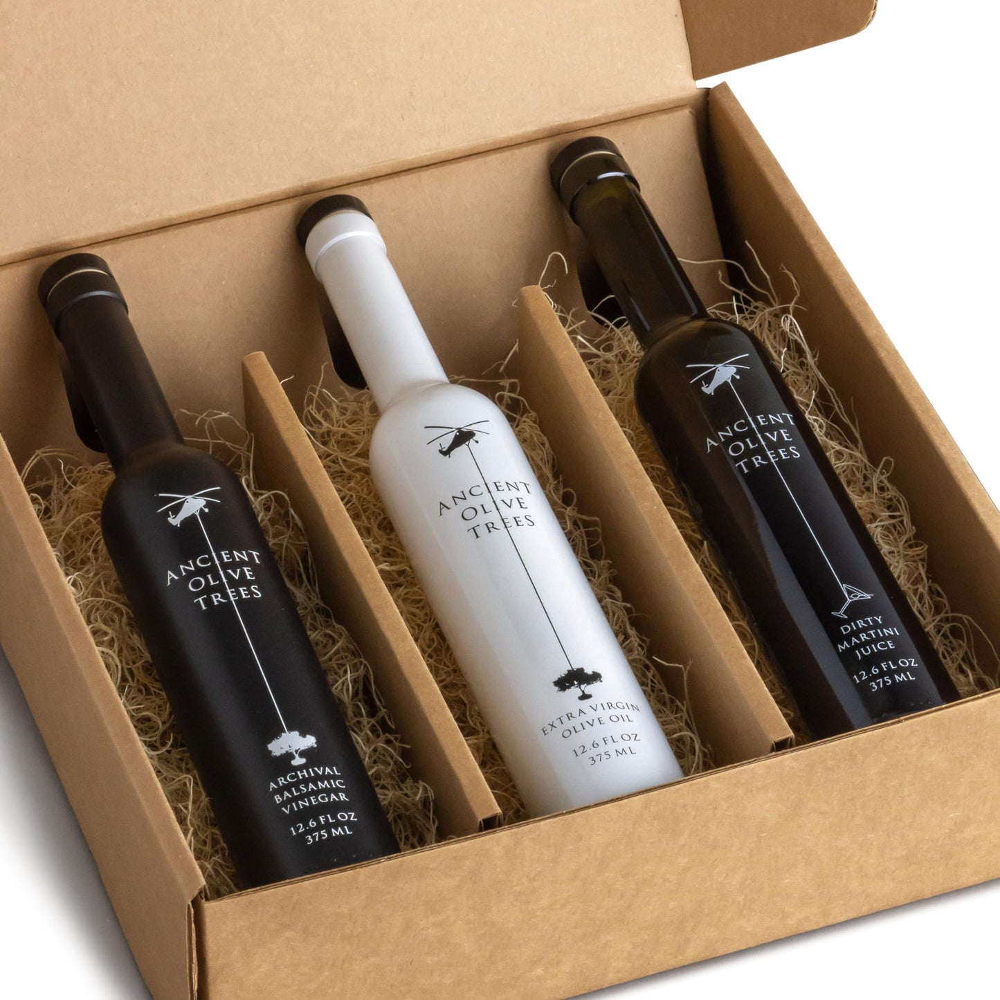 ANCIENT OLIVE TREES Dirty Martini Juice with Balsamic Vinegar & Olive Oil, Dinner Party Pack, 12.6 Fl Oz (Pack of 3)