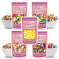 Freeze Dried Candy Variety Pack - Fruit Crunch 5 Pack, Fruit Crunch Original, Wildberry, Sour, Tropical, Lemon 4 Oz (5 Count) -