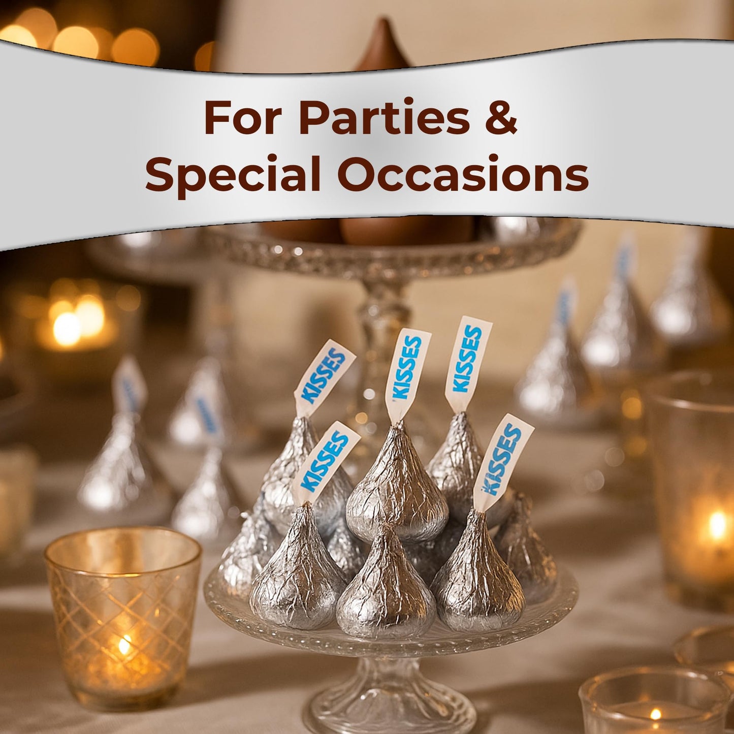 Mindys Goodies Milk Chocolate Kisses, 5LB Individually Wrapped Candy for Parties and Gift Baskets