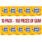 Wrigley Juicy Fruit Chewing Gum, 15 Stick (Pack Of 10), 150 Gum Pieces