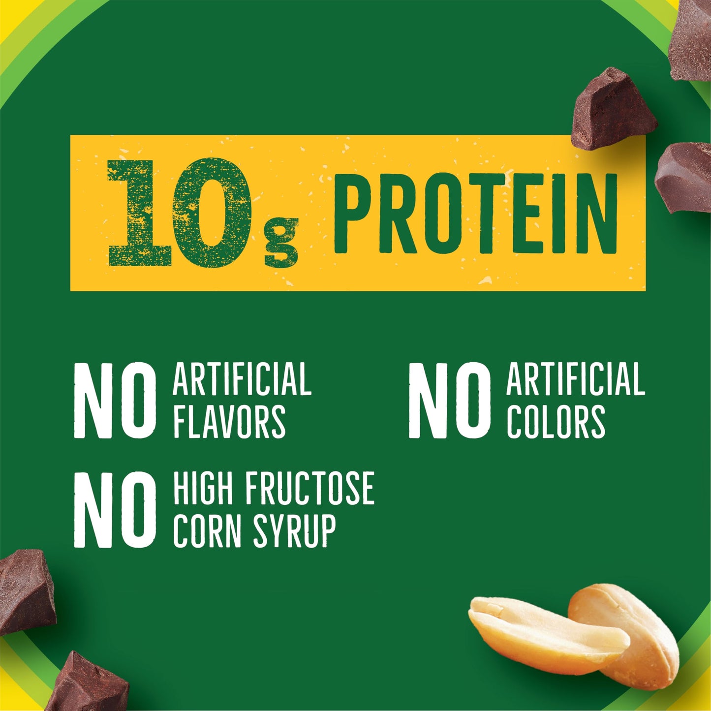 Nature Valley Creamy Protein Bars  Peanut Butter Chocolate  10g Protein Snacks  5 Bars  7.45 oz