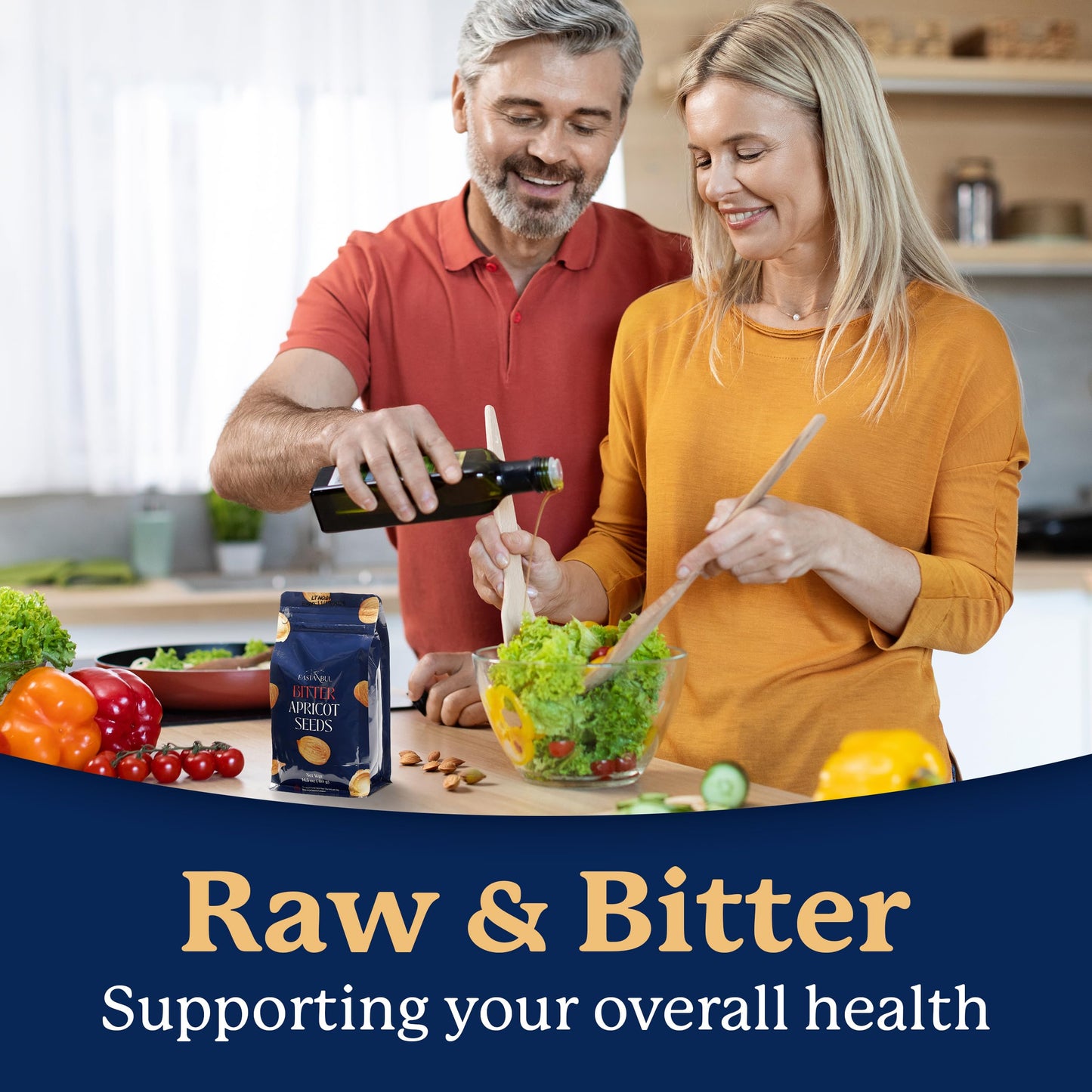 Eastanbul Apricot Seeds, Raw & Bitter Kernels, 14.5oz (410g), Vegan, Gluten Free, Non-GMO, Brown