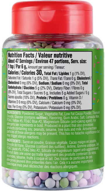 Gefen Mint Candy Coated Chocolate Lentils, 10Oz | Mini Chocolate Lentils For Baking And Decorating | Corn Free | Dairy Free | Ko