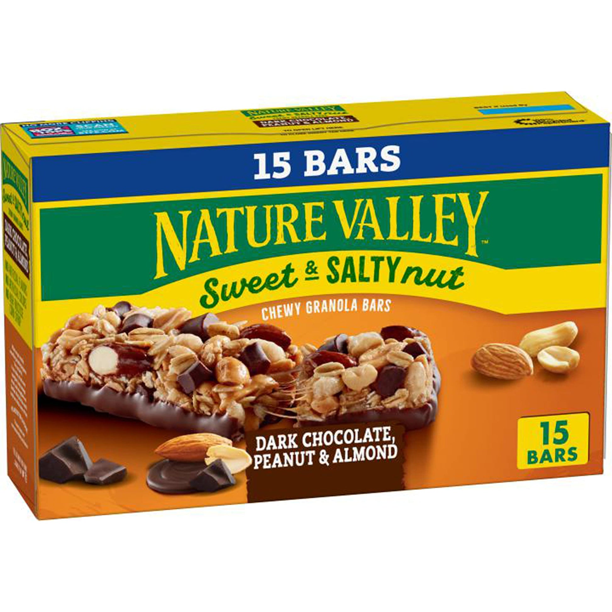 Nature Valley Sweet And Salty Nut Bars, Dark Chocolate Peanut Almond, 15 Bars, 18 Oz