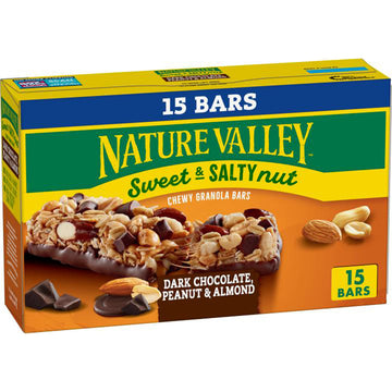 Nature Valley Sweet And Salty Nut Bars, Dark Chocolate Peanut Almond, 15 Bars, 18 Oz