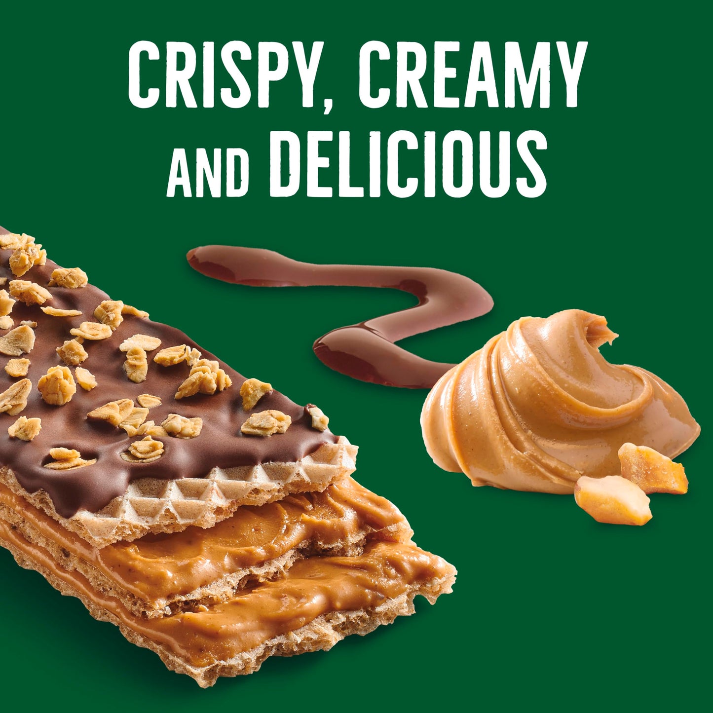 Nature Valley Wafer Bars, Peanut Butter Chocolate Flavored Snacks, 10 Bars, 13 Oz