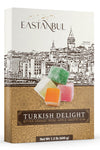 Eastanbul Turkish Delight Candy 21.2Oz, 4 Mediterranean Flavors, Turkish Delights Assorted, Lokum Turkish Delight Rose, Bitter O