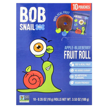 Bob Snail Apple Blueberry Fruit Rolls, 100 GR