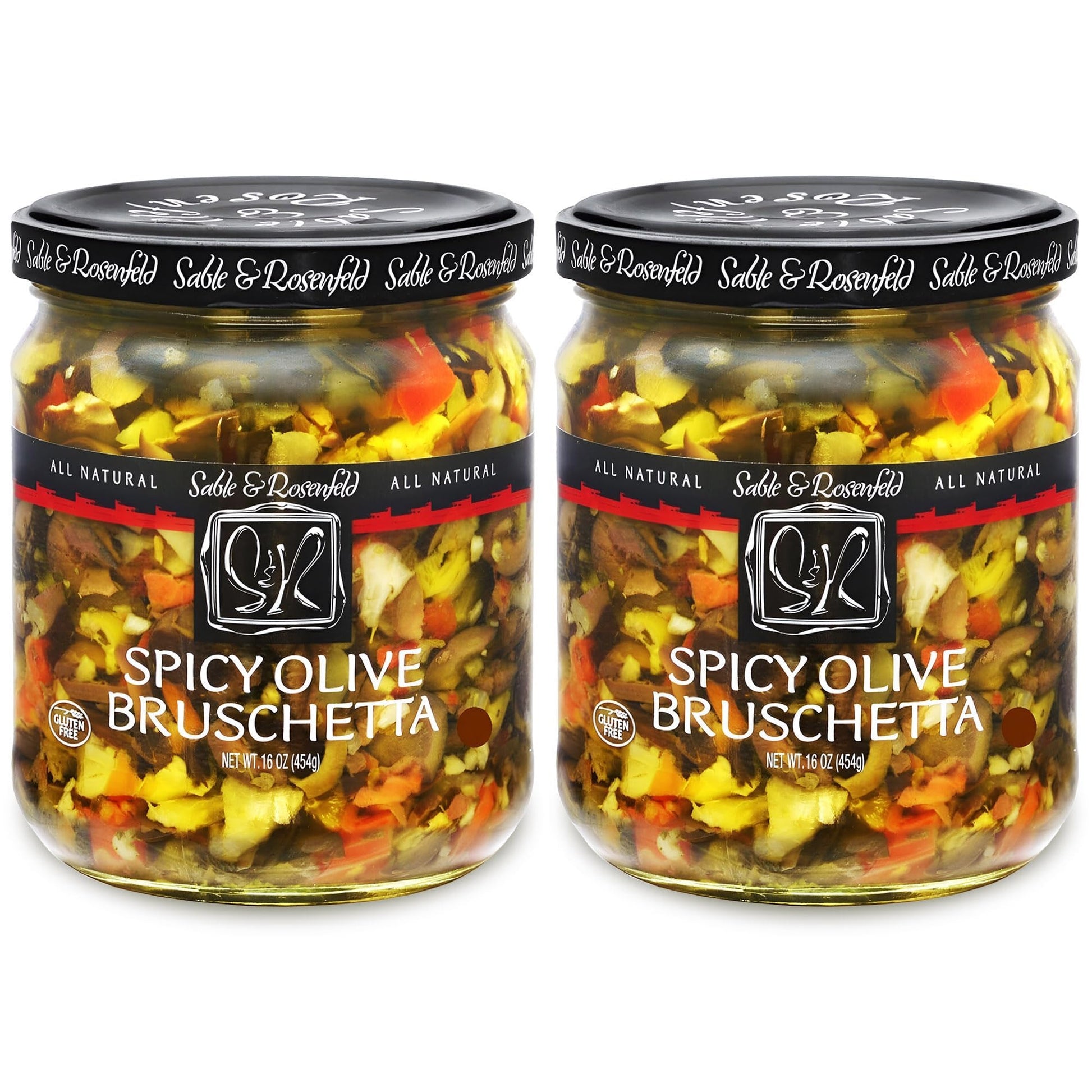 Spicy Olive Bruschetta - Kalamata Sandwich Spread with Peppers and Olive Oil for Muffuletta, Sandwiches, Dips, Crackers, Salads,