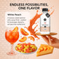 Dolce Flav Natural White Peach Extract - Concentrated Flavoring for Beverages, Desserts & Baking - 2 oz - Kosher, Sugar-Free