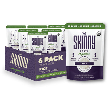 It's Skinny Organic Orzo Pasta - Rice Shaped Pasta Pre-Cooked Konjac Noodles Pasta, Low Carb & Low Calorie High Fiber, Sugar Fre