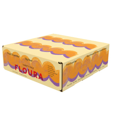 Floura Variety Pack Fruit-Forward Fiber Bars- High Fiber, Vegan, Gluten & Dairy Free, Low Calorie Healthy Snack Bars with Upcycl