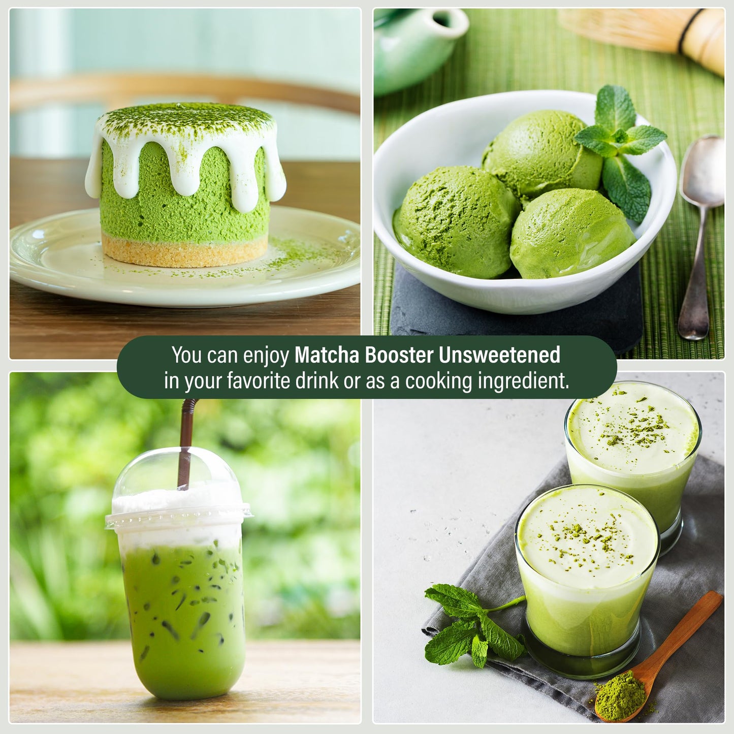 Maeda-En Matcha Booster Unsweetened Green Tea Powder 240G 3 Pack Japanese Origin Resealable Pouch For Latte Smoothies And Baking