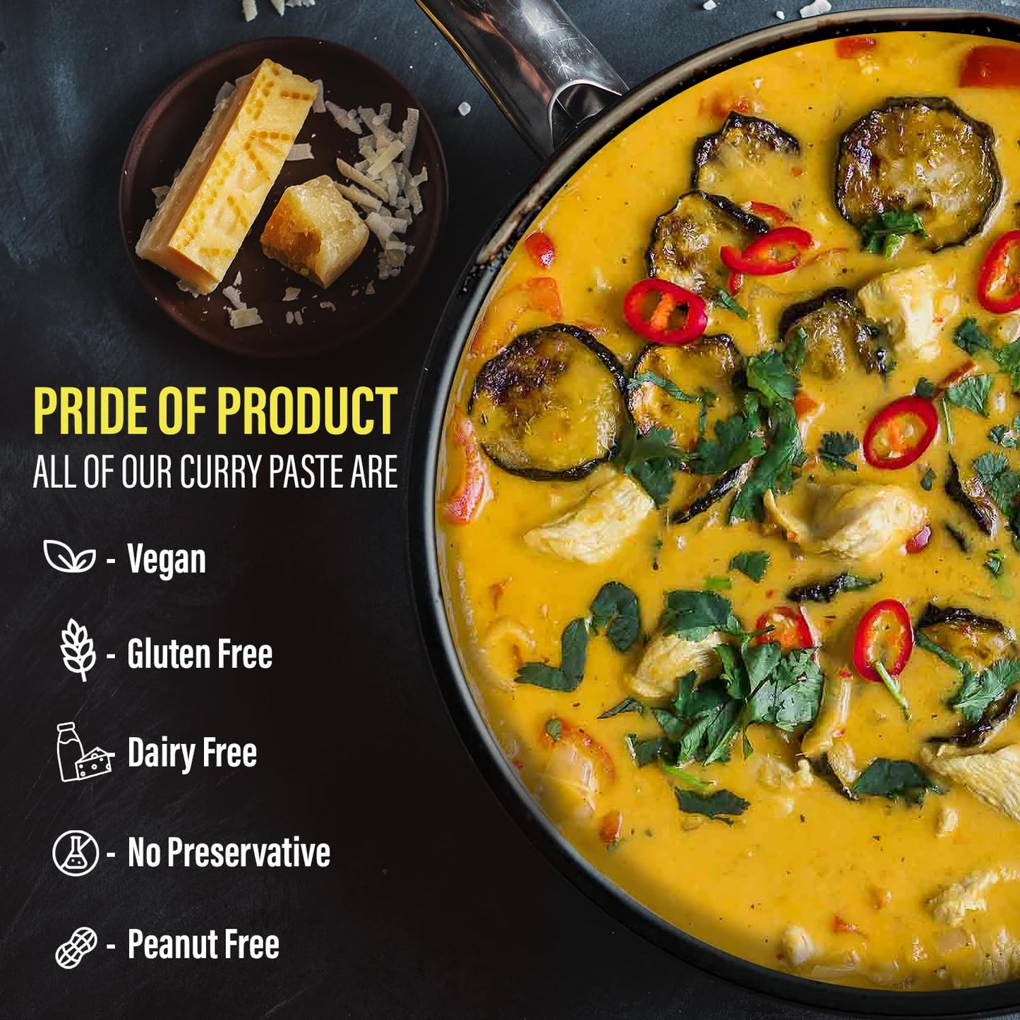 Vegan Thai Curry Paste Flavors - Pack Of 4 Panang Curry Paste, Yellow Curry Paste, Green Curry, & Red Curry Paste Made With All