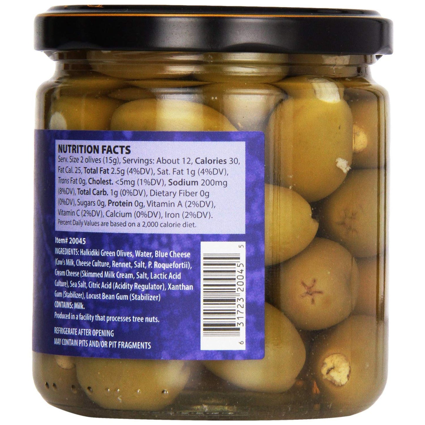 Divina Olives Stuffed With Blue Cheese In Brine, 7.8 Oz Jars (Pack Of 3)