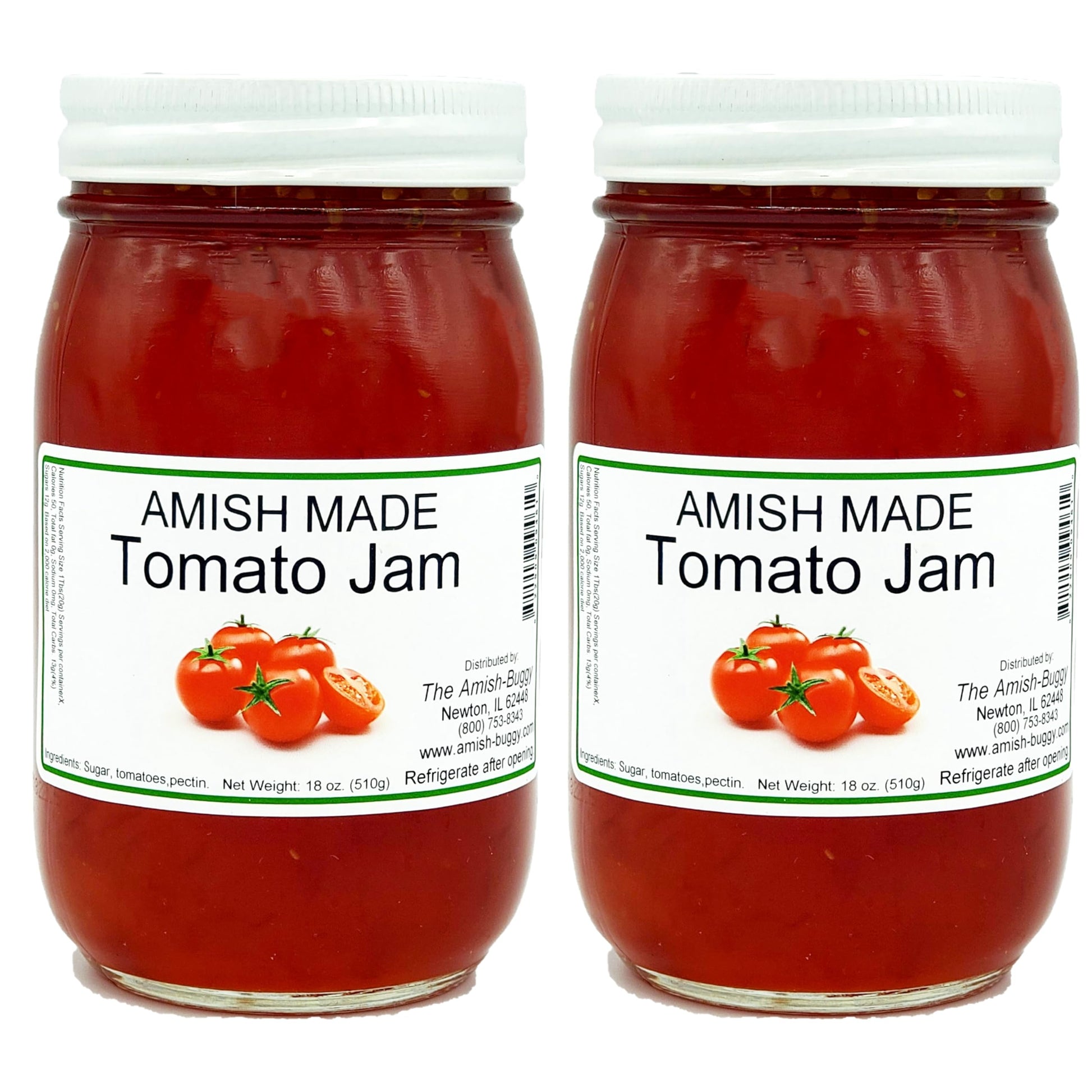 Amish Tomato Jam - Two 18 Oz Jars