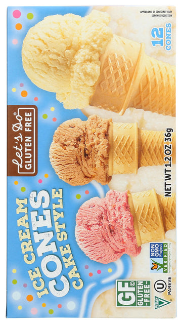 Lets Do Gluten Free Cake Style Ice Cream Cones, 1.2 Ounces (Pack Of 6)
