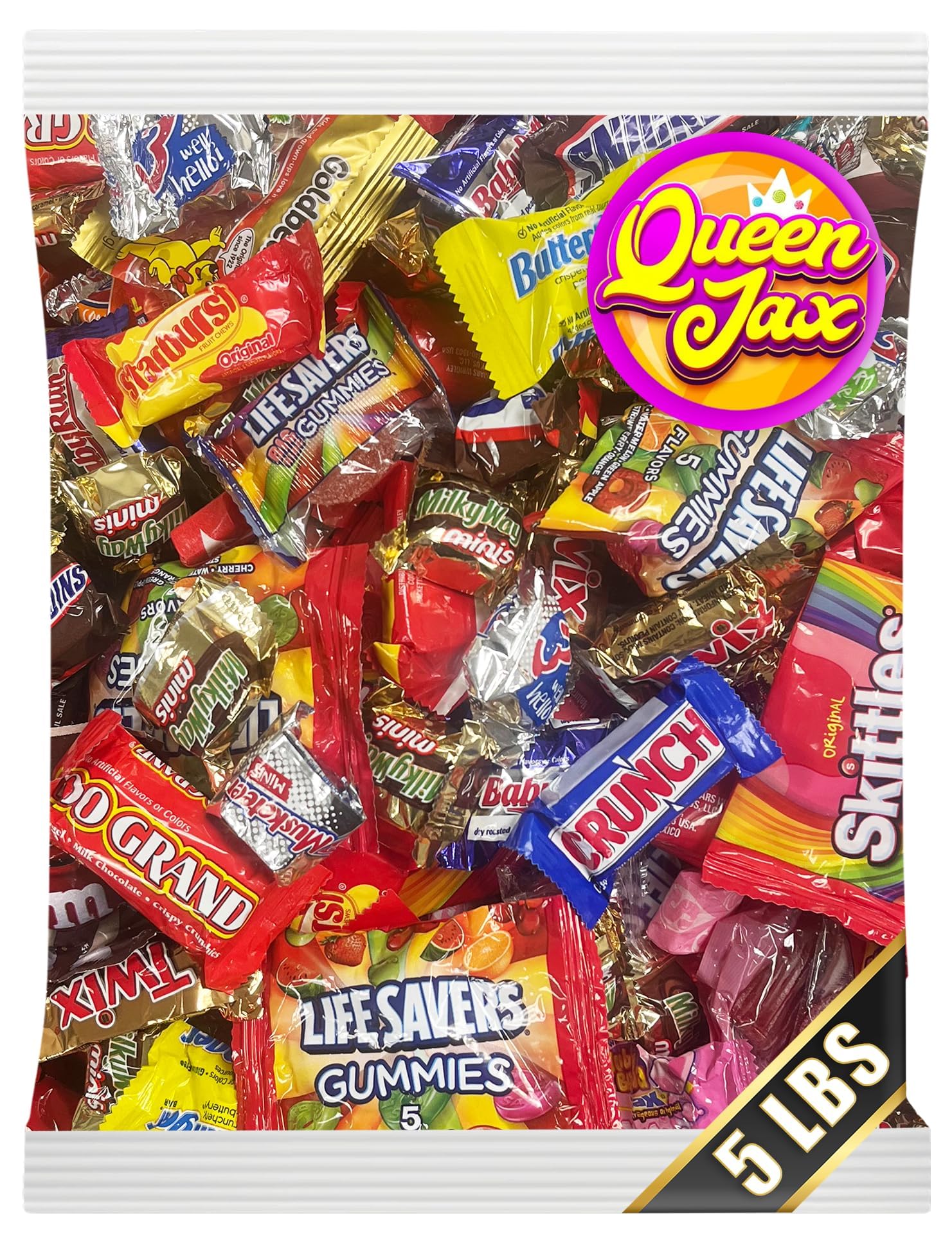 Chocolate and Candy Variety Pack - 5 LB Assorted Chocolates and Candies Bulk - Big Candy Bag Mix - Bulk Individually Wrapped Var