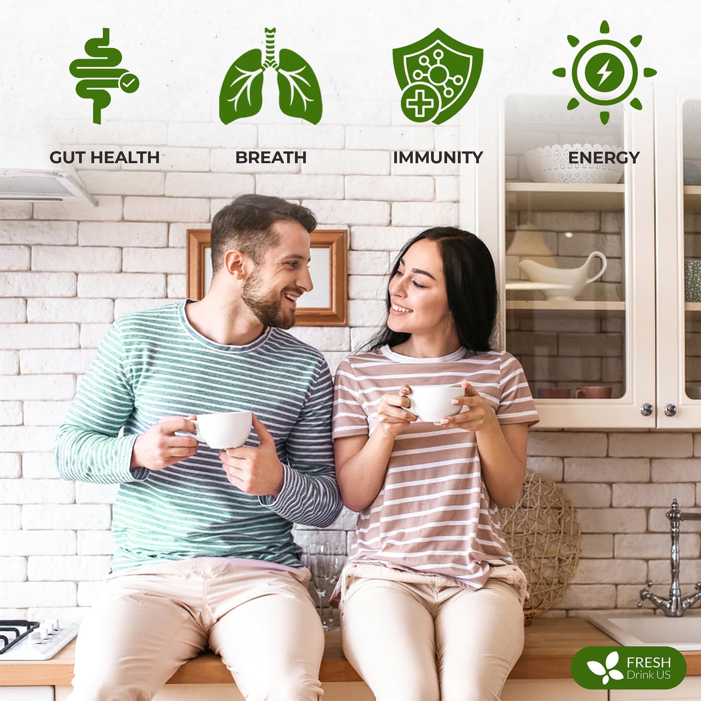 FreshDrinkUS  enhanced 30 Tea Bags Glucose Functional Tea - Herbal Blend with Gymnema  Cinnamon  Bitter Melon  Tulsi & More -- Caffeine-Free. Sugar-Free. Gluten-Free. Vegan