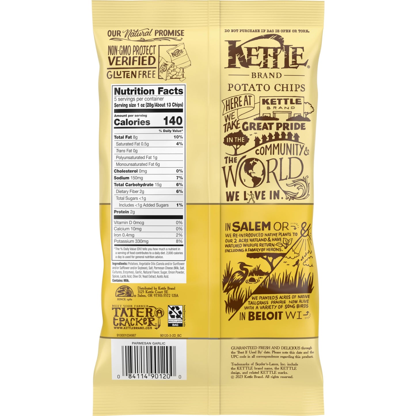 Kettle Foods Chips Kettl Garlic Parm 5 Oz