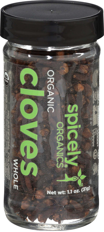 Spicely Organic Cloves Whole 1.10 Ounce Jar Certified Gluten Free