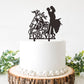 Motorcycle Wedding Cake Topper, Ride With Me Forever Cake Topper, Bride And Groom With Motorcycle Cake Topper For Wedding/Annive