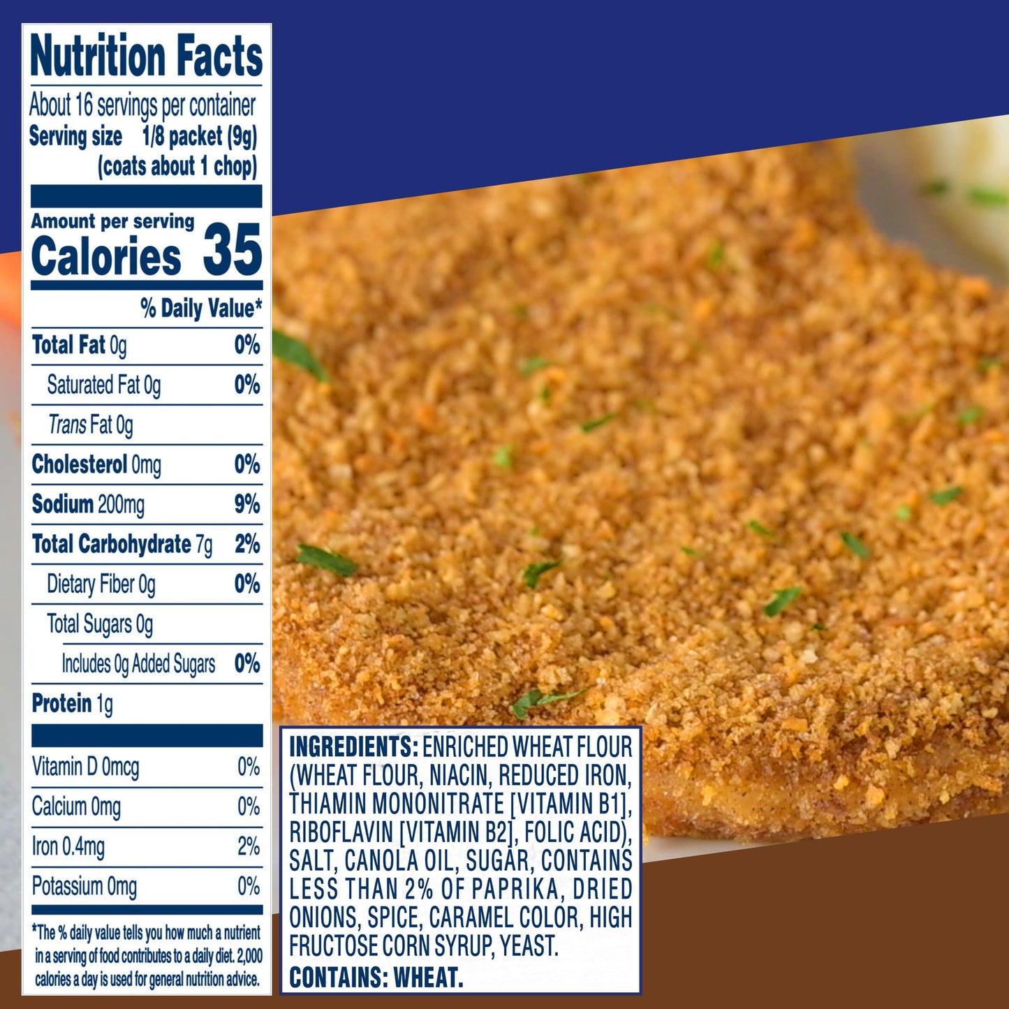 SHAKE'N BAKE Original Pork Seasoned Coating Mix, 5 Oz, Perfect for Crispy Pork Dishes, Easy to Use