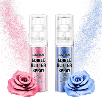 Edible Glitter Spray - Pink & Blue Gold Food Grade Luster Dust for Drinks, Dessert Decorating Shimmering Glitter for Beverages, 