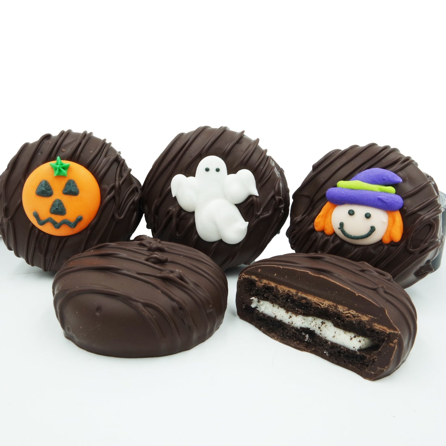 Philadelphia Candies Dark Chocolate Covered OREO Cookies Halloween Assortment 8 Ounce