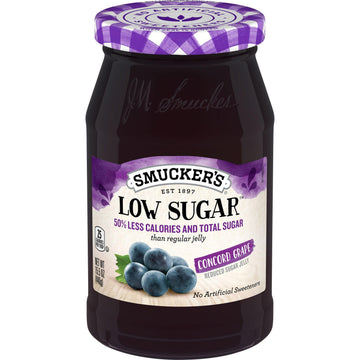 Smuckers Low Sugar Concord Grape Reduced Sugar Jelly, 15.5 Ounces