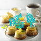 Rssta i Cupcake Toppers 24 Pack Glitter Picks for 15th Birthday Party Decorations - Blue Design