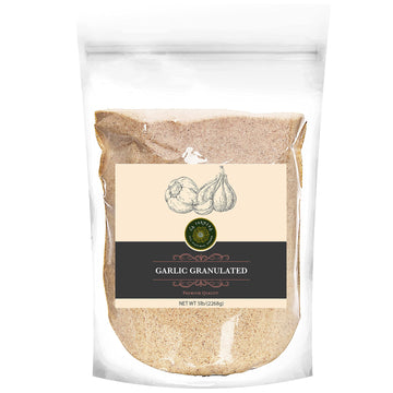 Us-Farmers Natural Premium Quality Granulated Garlic In Resealable Bag, 5 Lb