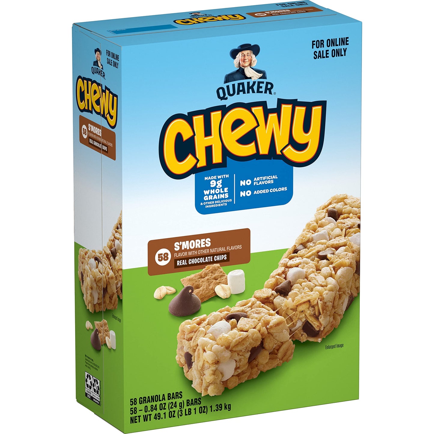 Quaker Chewy Granola Bars, Smores, 58 Count