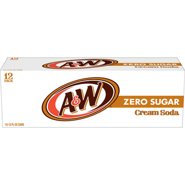 A&W Diet Cream Soda, 12 Fl Oz (Pack of 24)