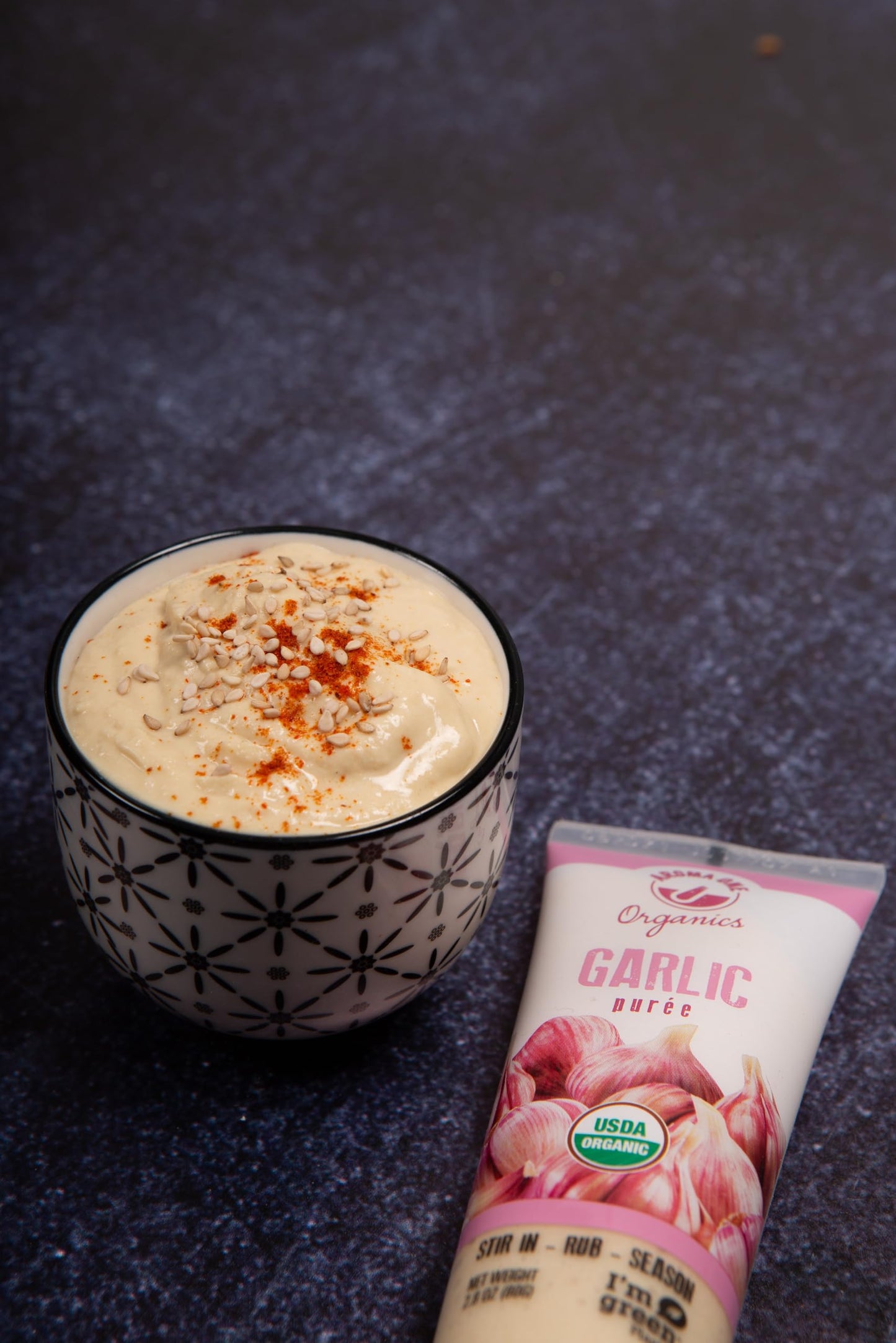 Aroma One Garlic Puree Paste - Organic Herb Concentrate For Cooking, Seasoning & Sauces - Fresh Flavor Enhancer, Non-Gmo, Gluten