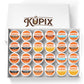 KUPIX Dunkin Donuts K-Cups Variety Pack - Original, Dark, Caramel, Hazelnut, French Vanilla - 24 Count for Keurig malt-inspired