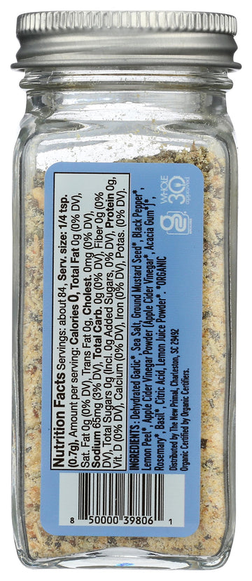 The New Primal Organic All-Purpose Seasoning, 2.1 Ounce, Pack of 1