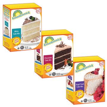 Kinnikinnick Cake Mix Variety Pack - Gluten Free, Allergy Friendly - 3 Pack, 1 of Each