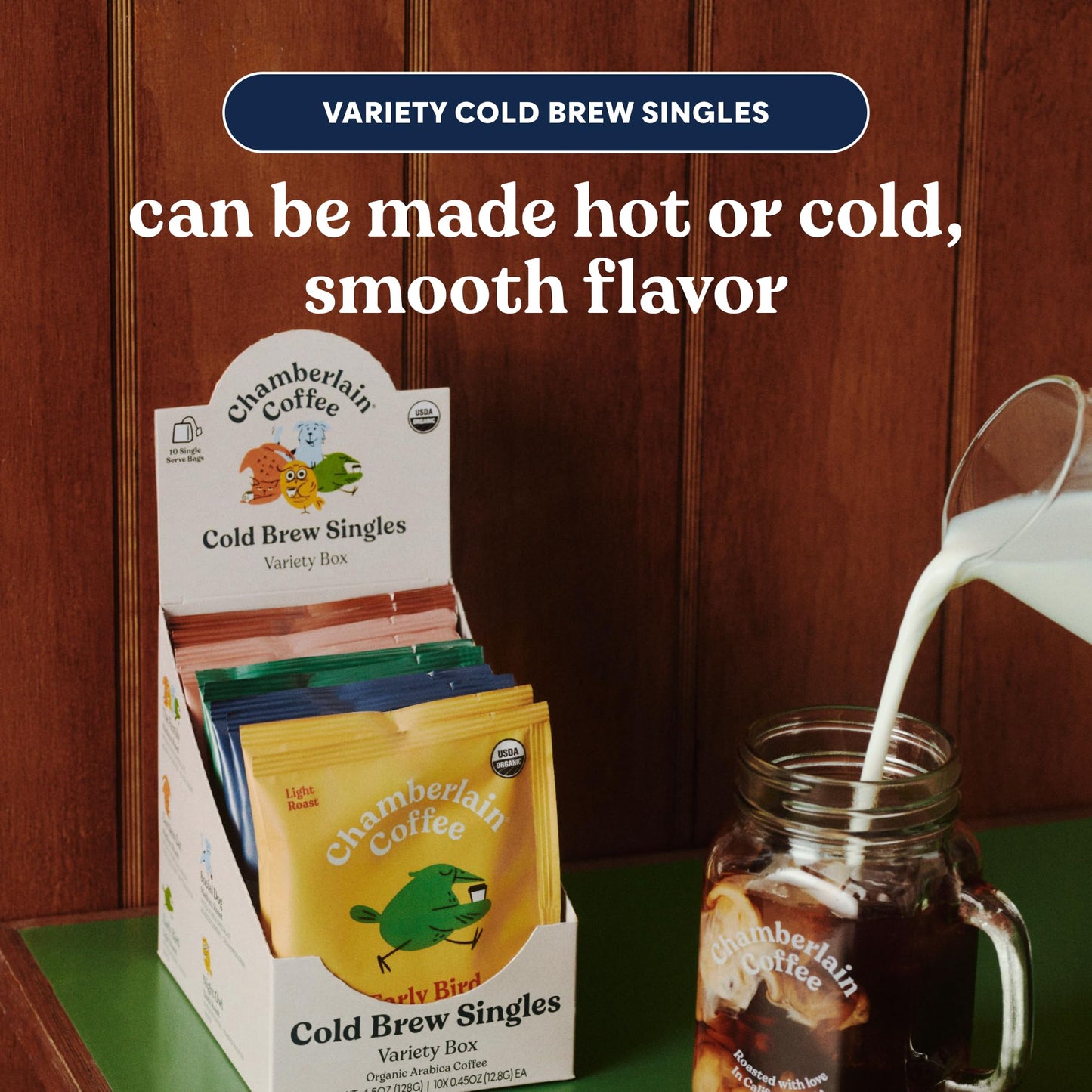 Chamberlain Coffee - Coffee Organic Step Drip Variety Box 10 Pack - Case Of 12-5 Ounces