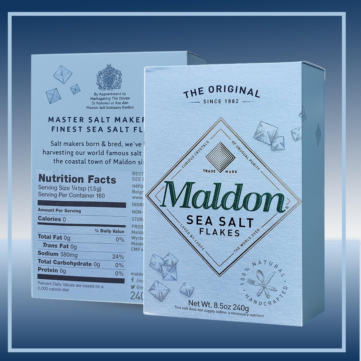 Bamboo Salt Box Cellar Canister Gift Set With Maldon Sea Salt Flakes 8.5 Oz Box - Great For Salts, Spices, Seasonings In Your Gourmet Kitchen By Northward Spirit