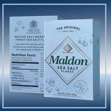 Bamboo Salt Box Cellar Canister Gift Set With Maldon Sea Salt Flakes 8.5 Oz Box - Great For Salts, Spices, Seasonings In Your Gourmet Kitchen By Northward Spirit