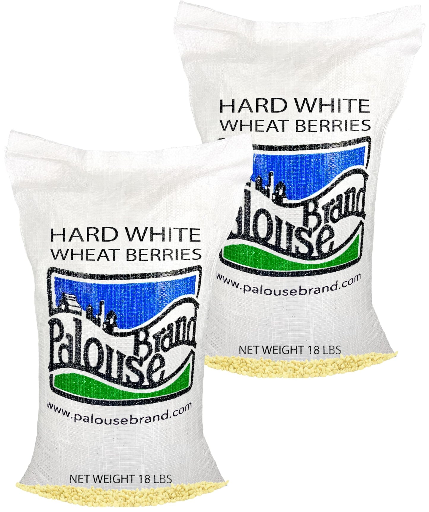 Palouse Brand Certified Glyphosate Residue Free | Hard White Wheat Berries | 36 LBS | Family Farmed in Washington State | Sprout
