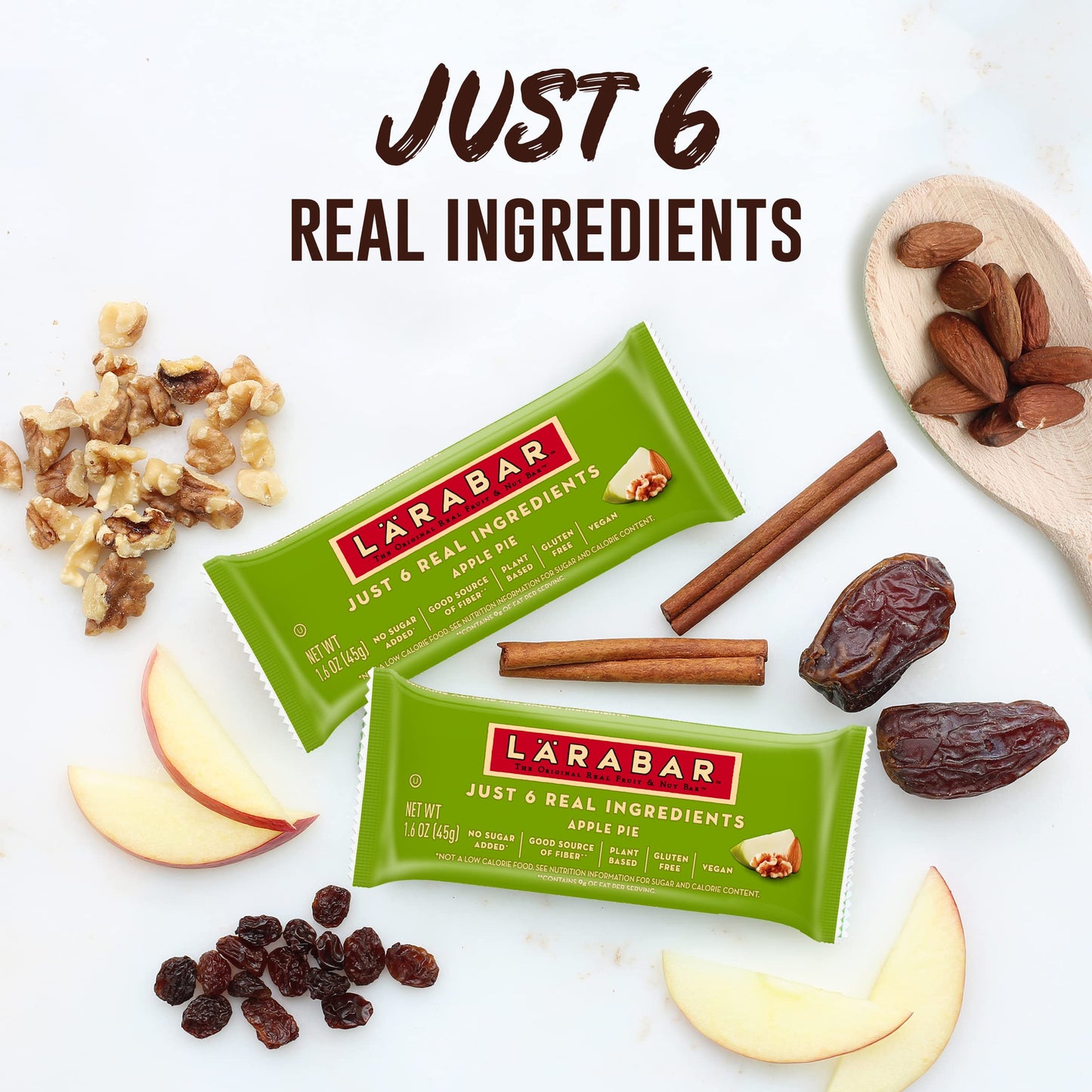 Larabar Apple Pie, Gluten Free Vegan Fruit & Nut Bar, 1.6 Oz Bars, 16 Ct