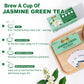 LeafLea 80 Jasmine Green Tea Bags, Green Tea with Natural Jasmine Aroma, Light Focus & Daily Balance, Delicate Floral and Smooth