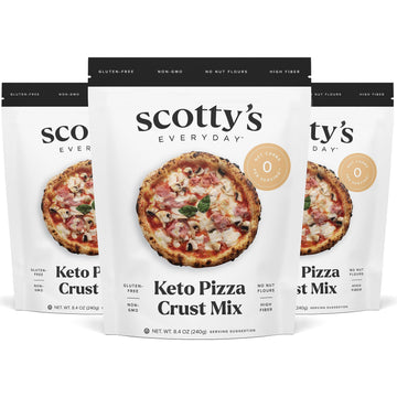 Keto Pizza Crust Zero Carb Mix - Keto And Gluten Free Pizza Baking Mix, Vegan - 0G Net Carbs Per Slice - No Erythritol, Easy To