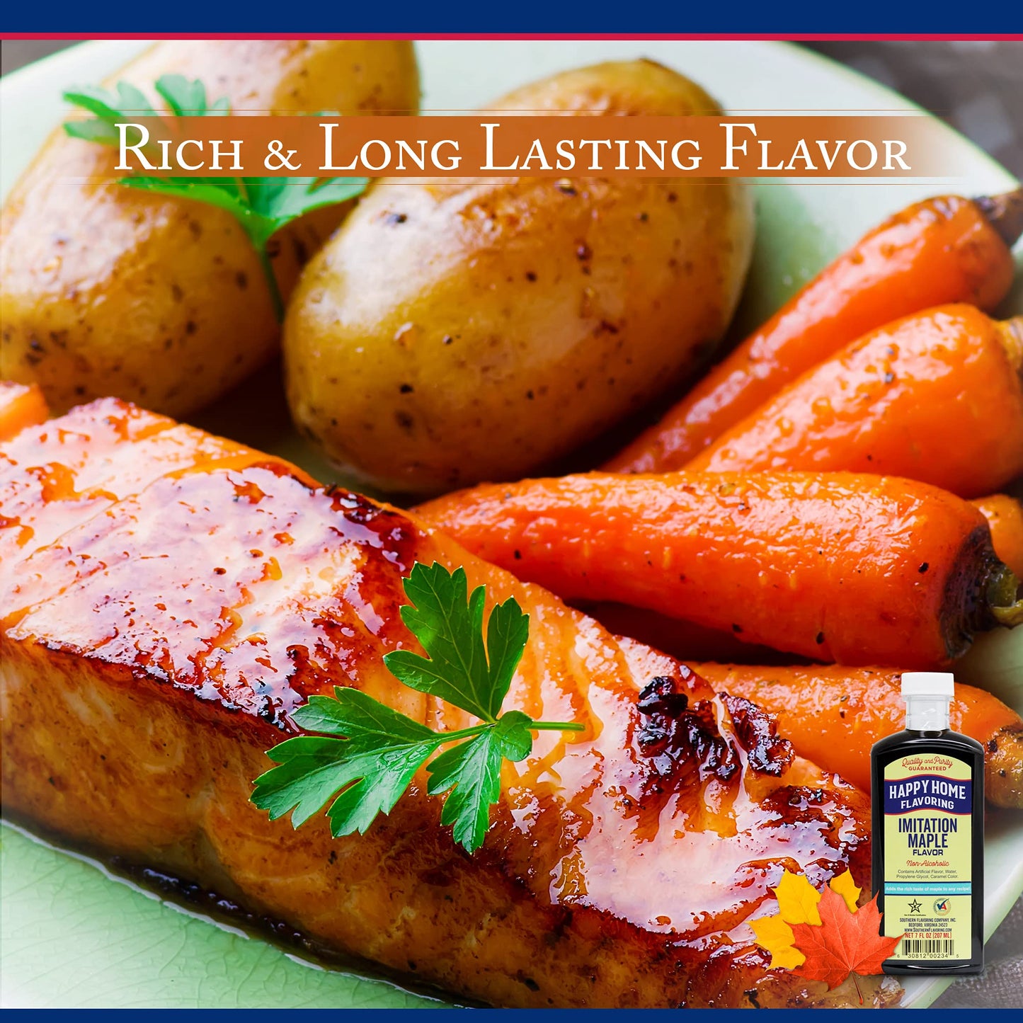 Happy Home compatible with Maple Flavoring, Non-  ic, Certified Kosher, 7 Fl Oz