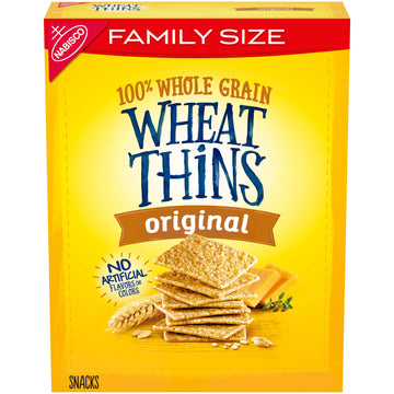 Wheat Thins Original Whole Grain Wheat Crackers, Family Size, 14 Oz