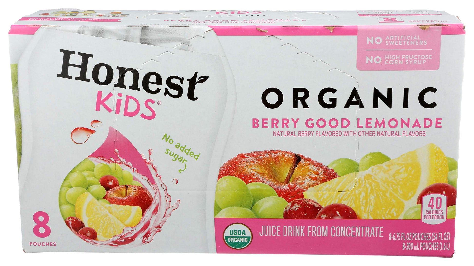 Honest Kids Organic Berry Good Lemonade, 6.76 Fl Oz (Pack of 8)