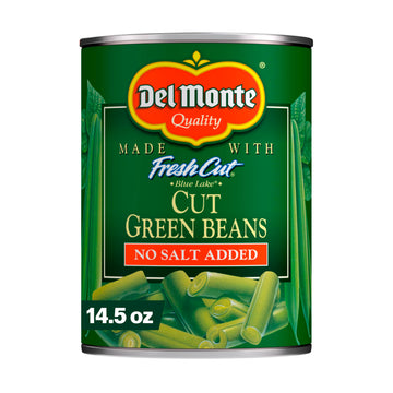 Del Monte Fresh Cut Blue Lake Cut Green Beans, No Salt Added 14.5 oz. Can, Canned Vegetables